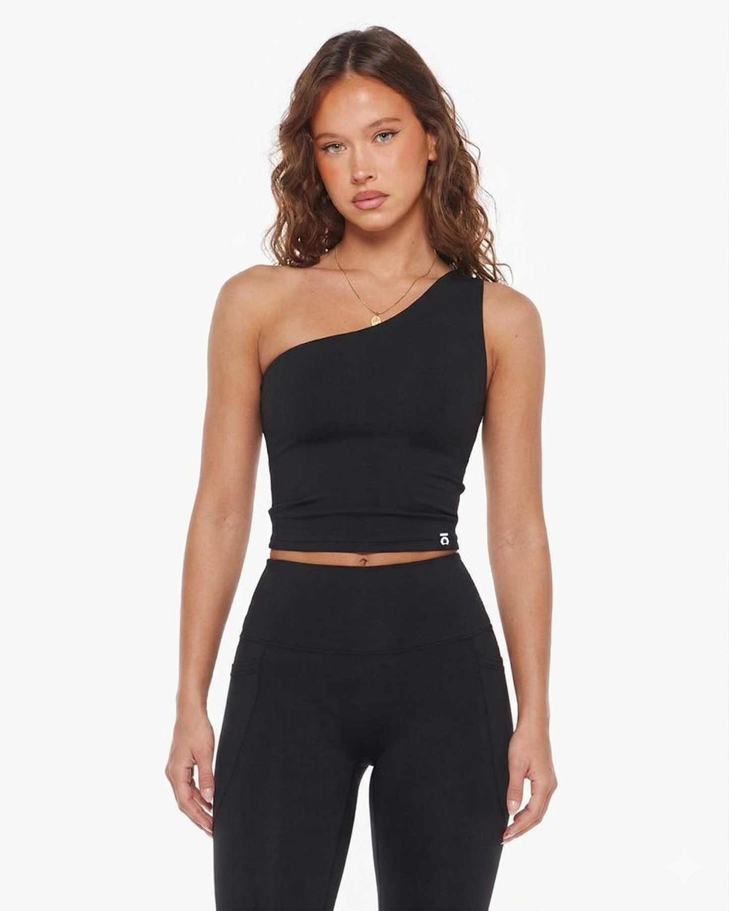 Conjunto Ōlli Active - Black (Top One Shoulder & Legging)