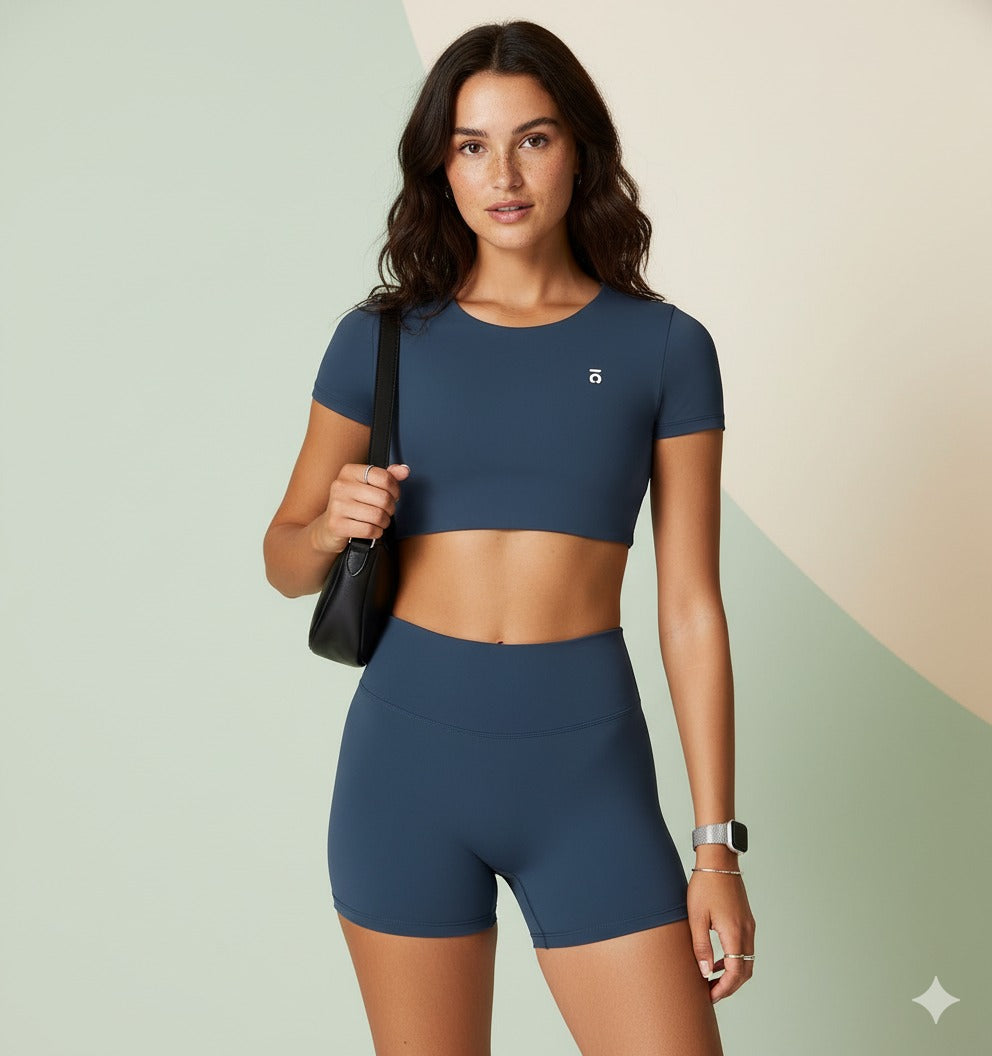Conjunto Ōlli Active  - Blue Navy (Top & Short)
