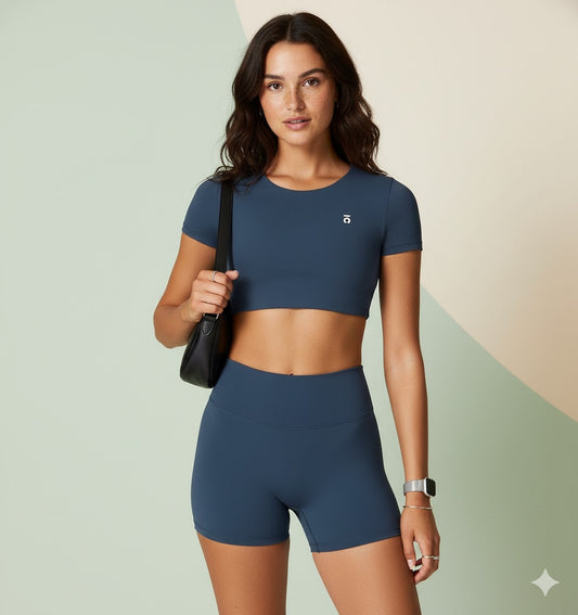 Conjunto Ōlli Active  - Blue Navy (Top & Short)