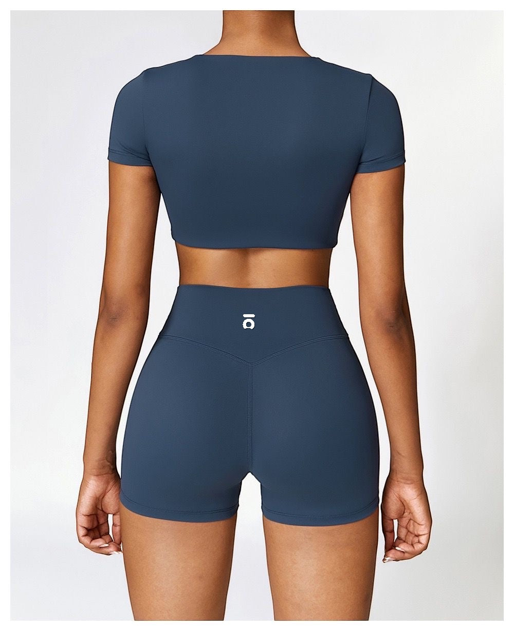 Conjunto Ōlli Active  - Blue Navy (Top & Short)
