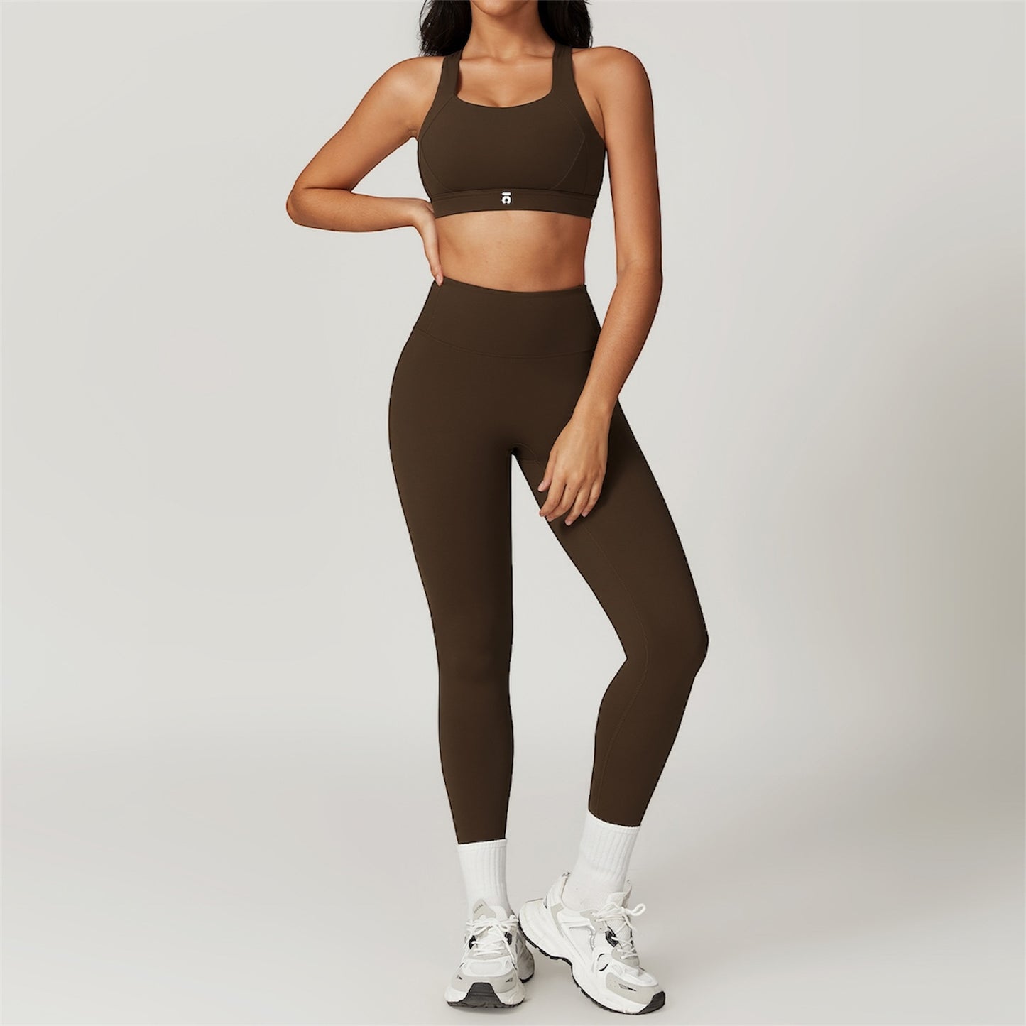 Conjunto Ōlli Active - Brown (Top & Legging)
